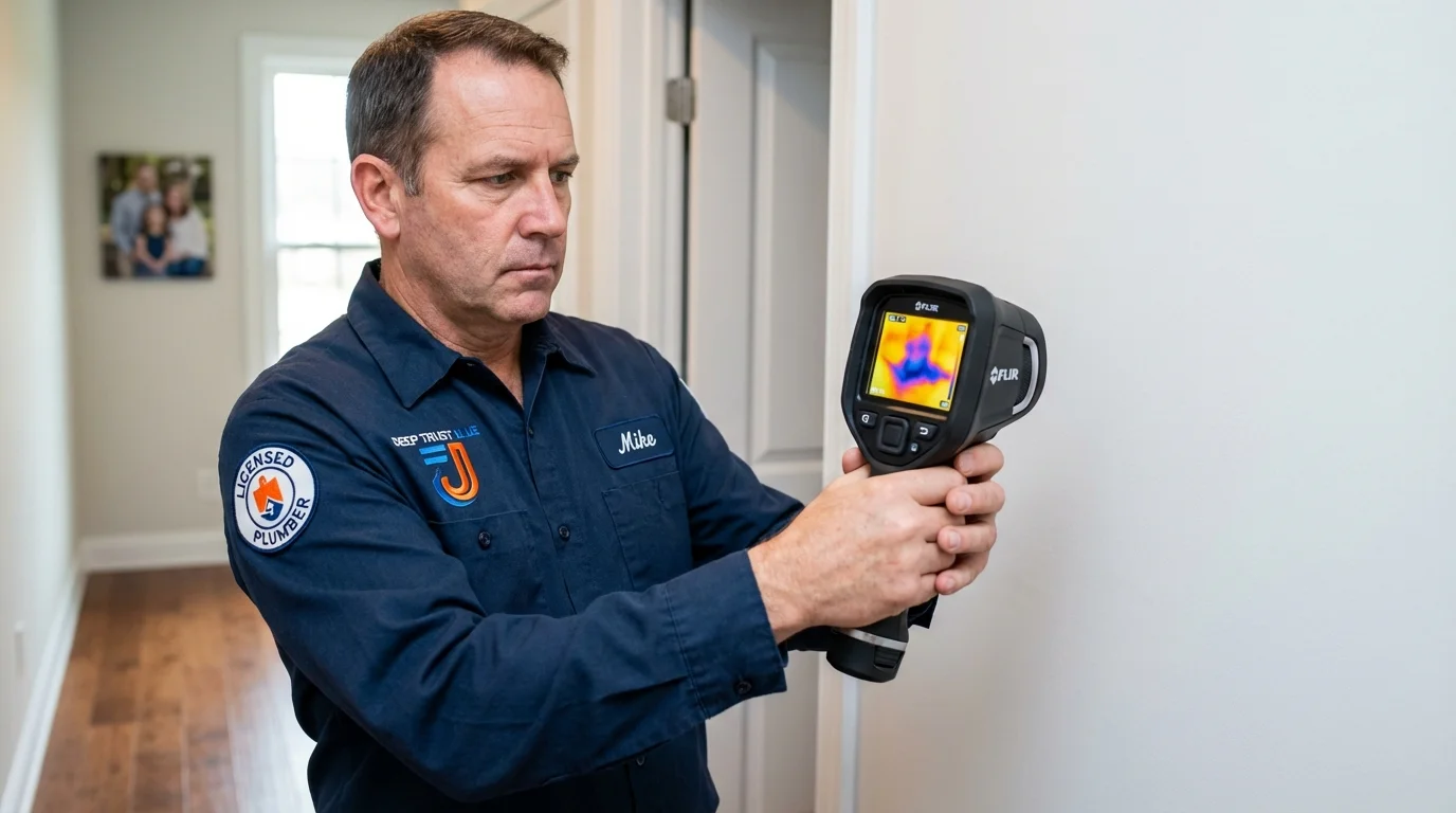Thermal imaging leak detection by Johns Plumbing LLC in Pilot Mountain